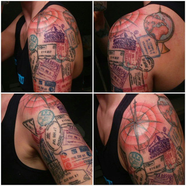 Country stamps tattoo