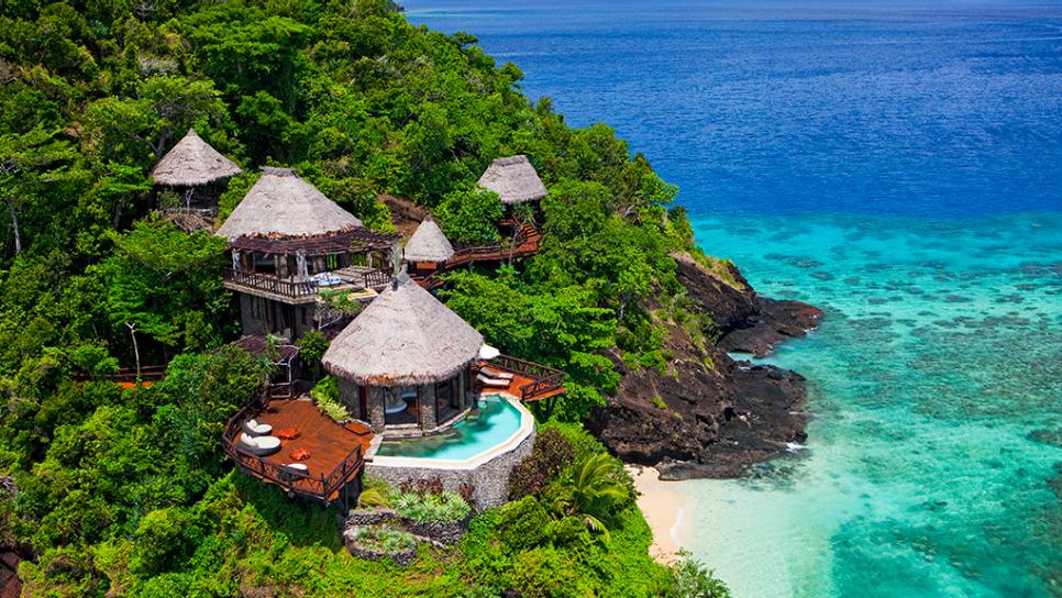 Fiji villa on the beach