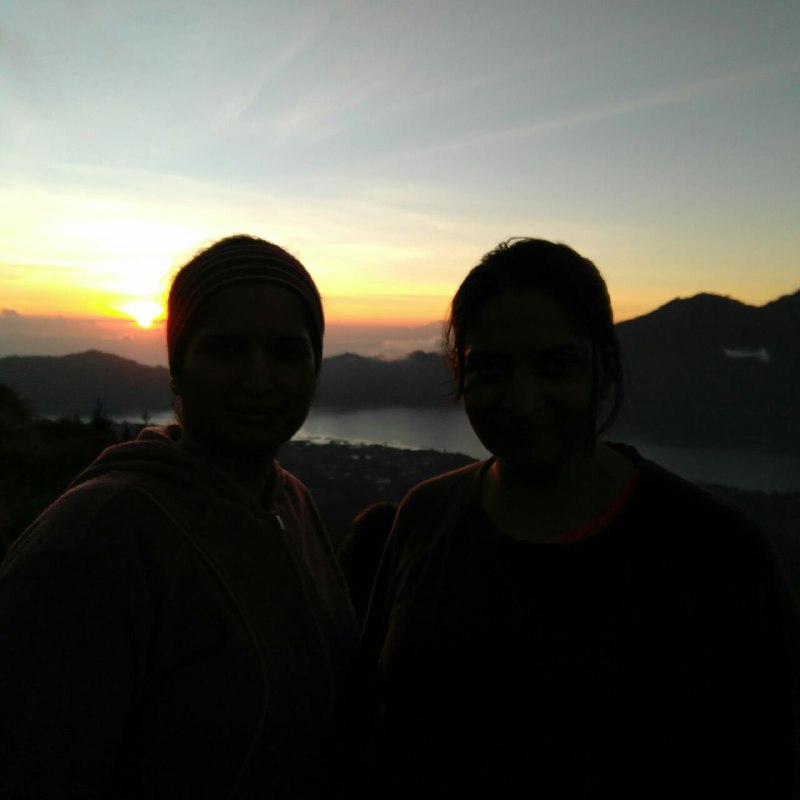 Catching sunrise at Mount Batur