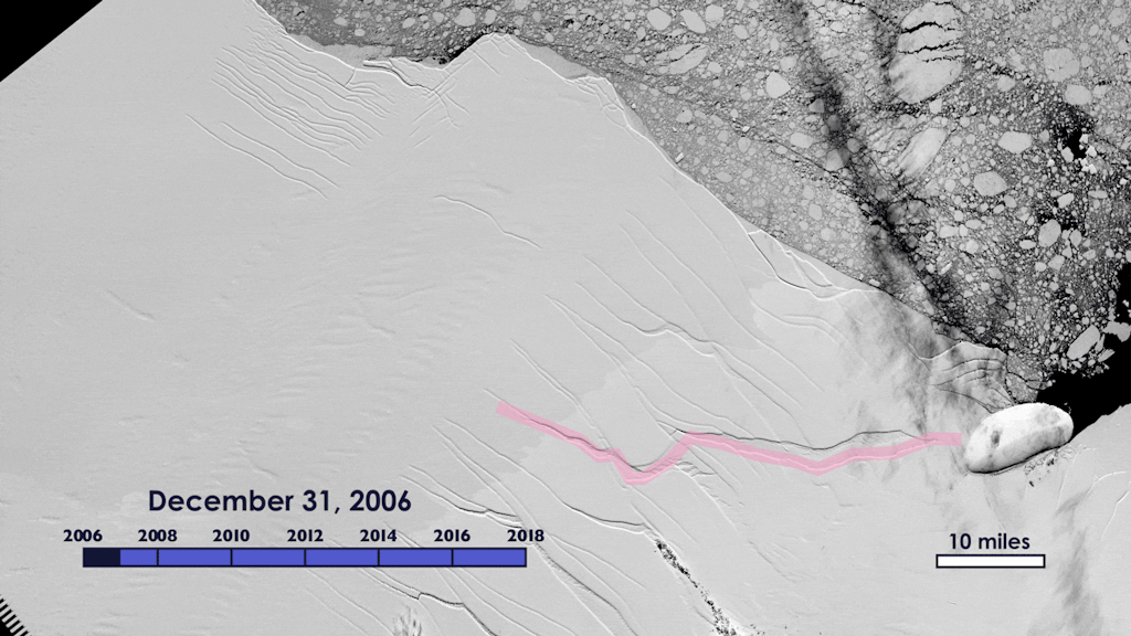 Antarctica iceberg break