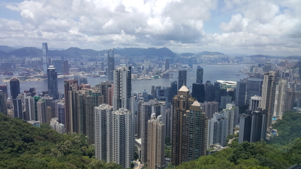HK skyline from Victoria peak