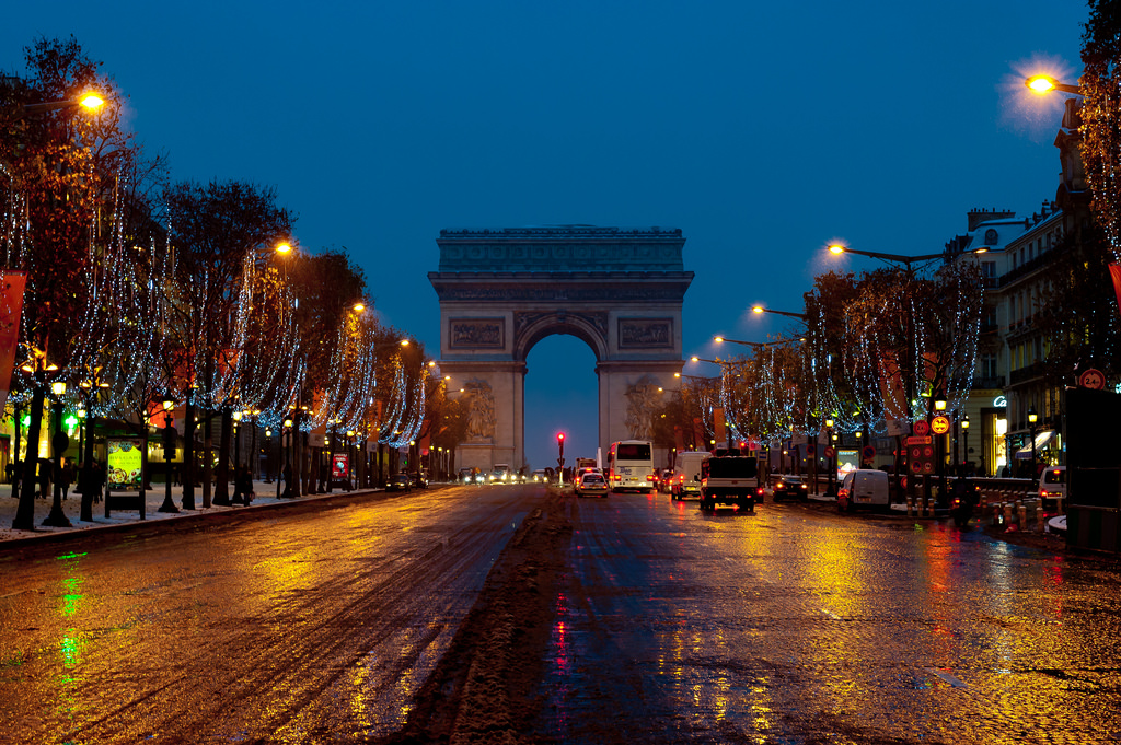 Paris in winter, Champs Elysee At Christmas