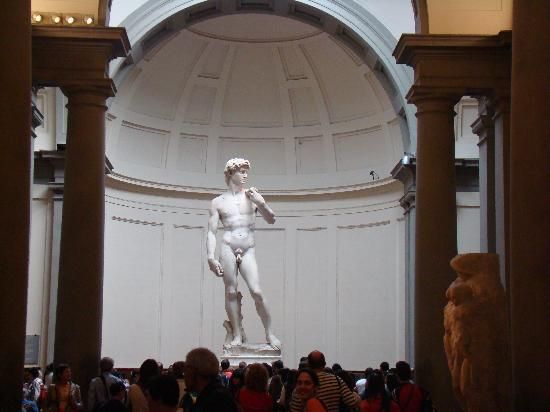 Michaelangelo's David at the Galleria dell'Accademia.