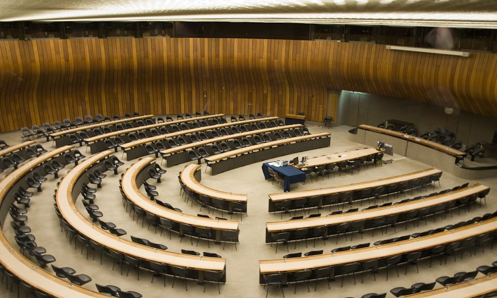 The Conference room in the Palace of Nations 