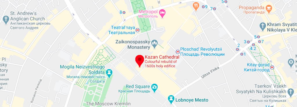 Location of the Kazhan Cathedral