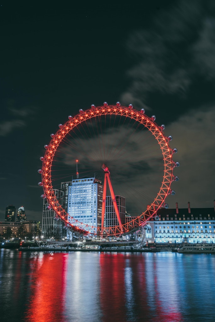 london eye in night