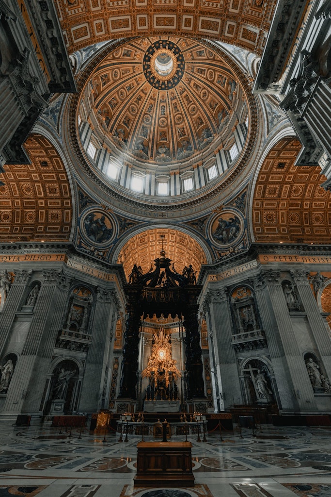 The inside view of the St. Peter Basilica