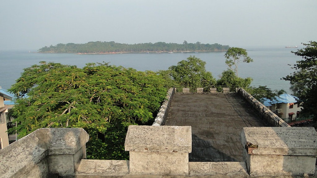 Viper Island In Andaman, India-Cellular Jail - View of Ross island from the top