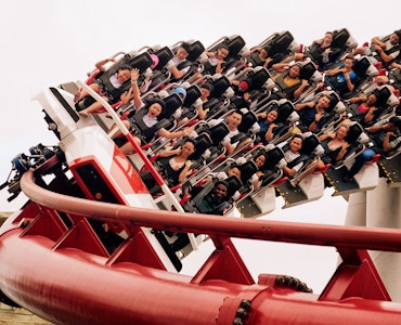 adrenaline pumping roller coaster ride