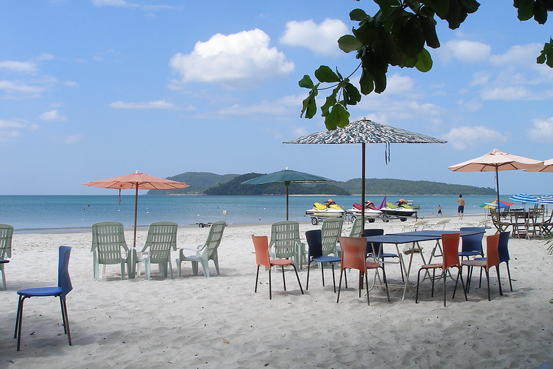 The view of Pantai Cenang Beach