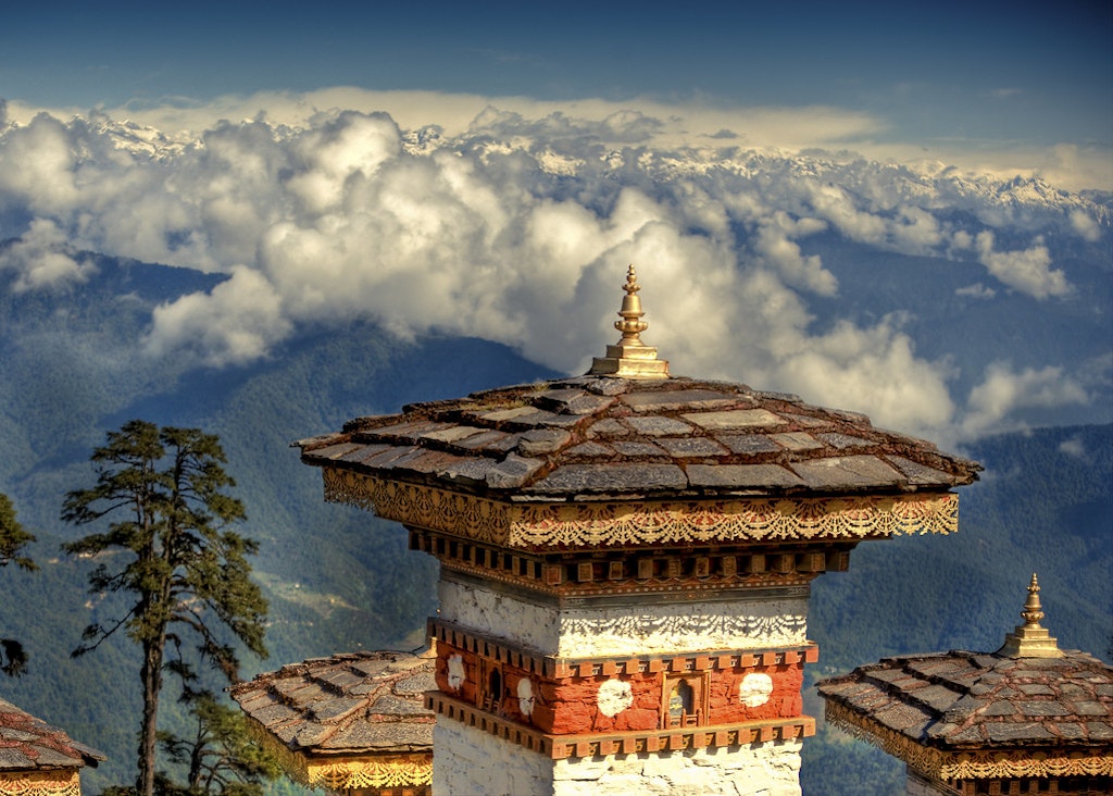 An amazing picture of Dochula pass in Bhutan