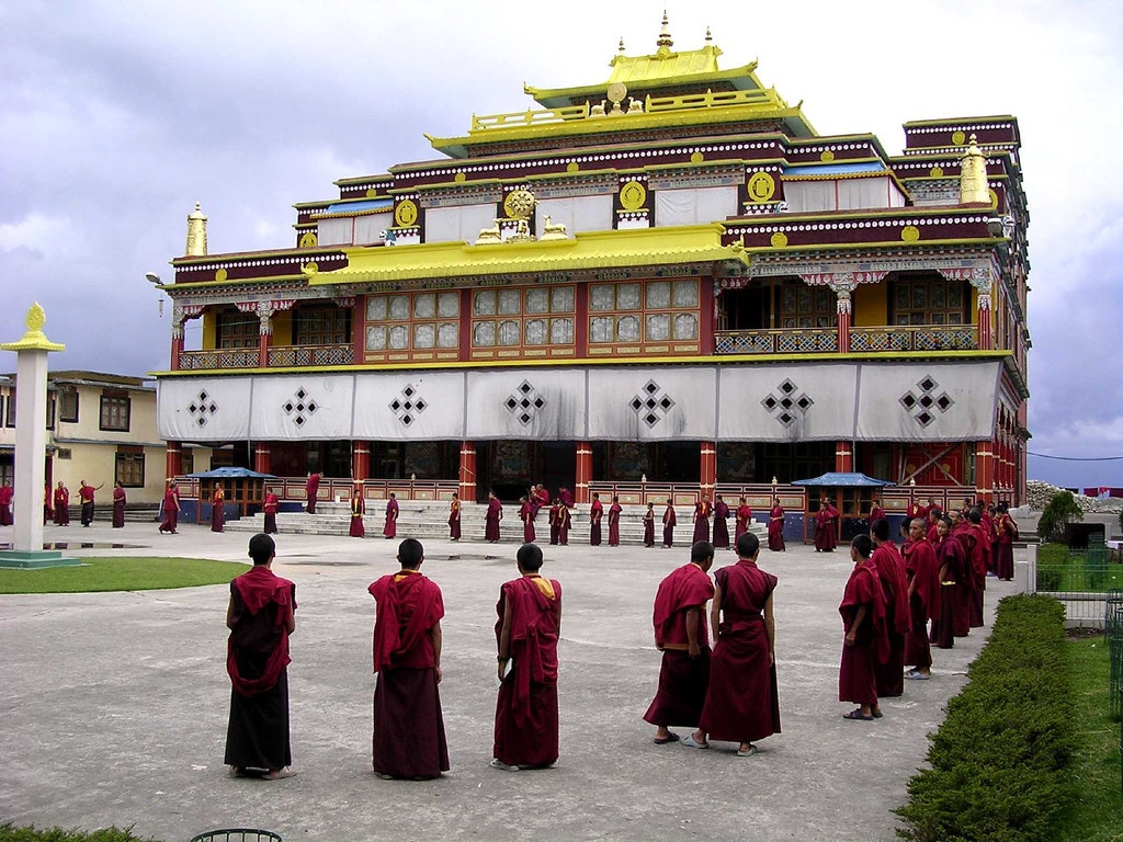 A view of the Ralang Monastery, Sikkim