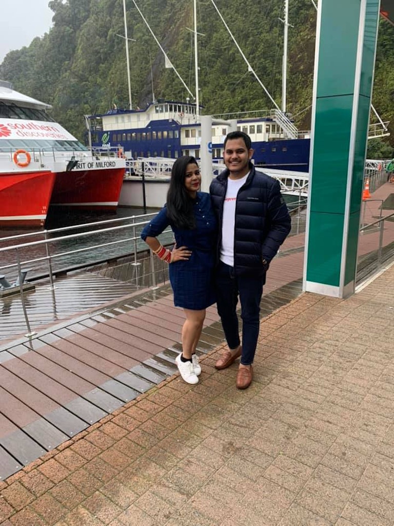 A couple in their trip to New Zealand