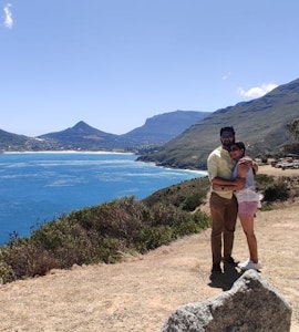 A couple standing near the beach in South Africa