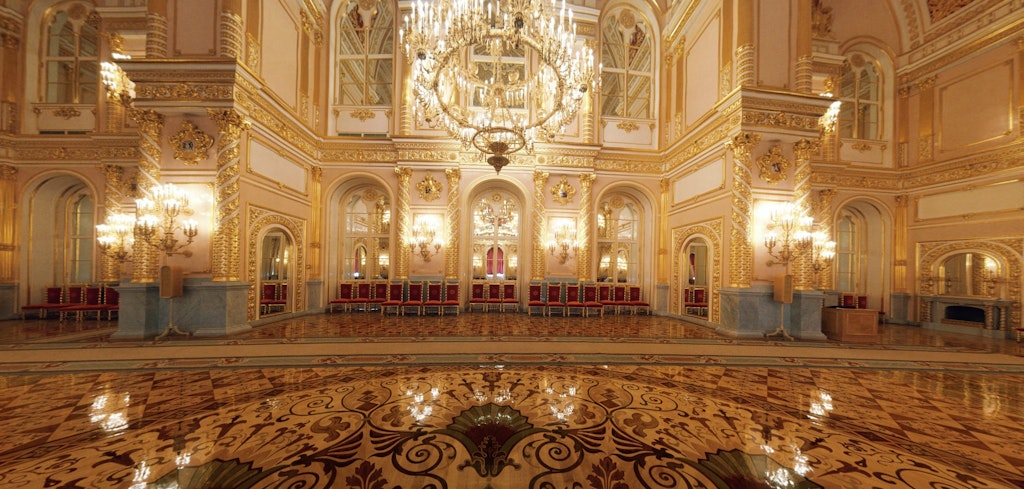 The Alexandrovsky hall in Grand Kremlin palace
