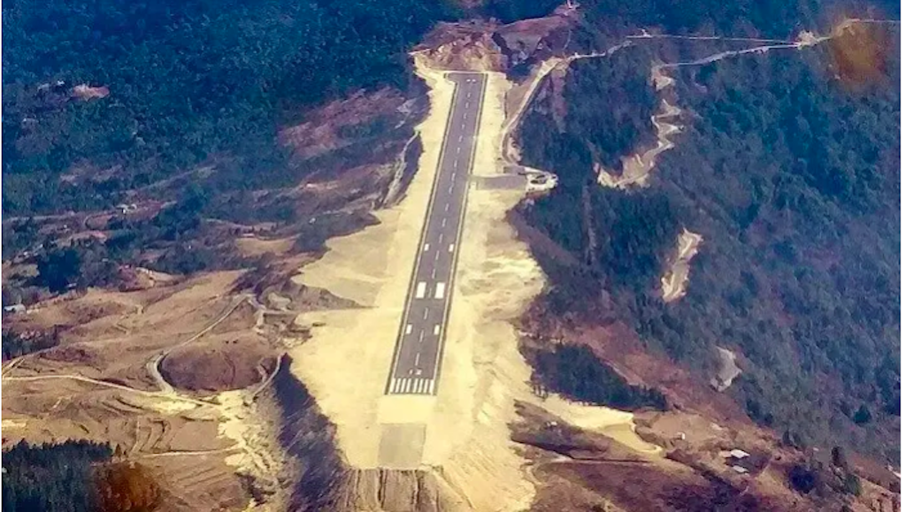 The runway of  Yongphulla Airport