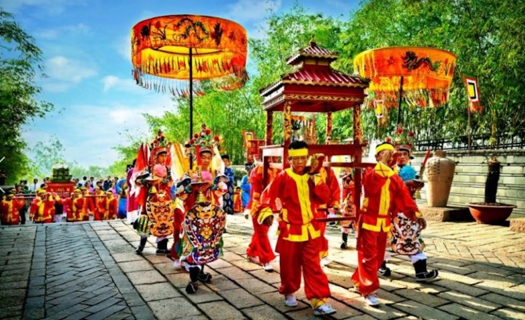 Procession at Hung King Temple Festival 