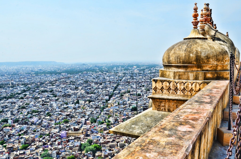 Jaipur city view from the Nahargarh Fort 