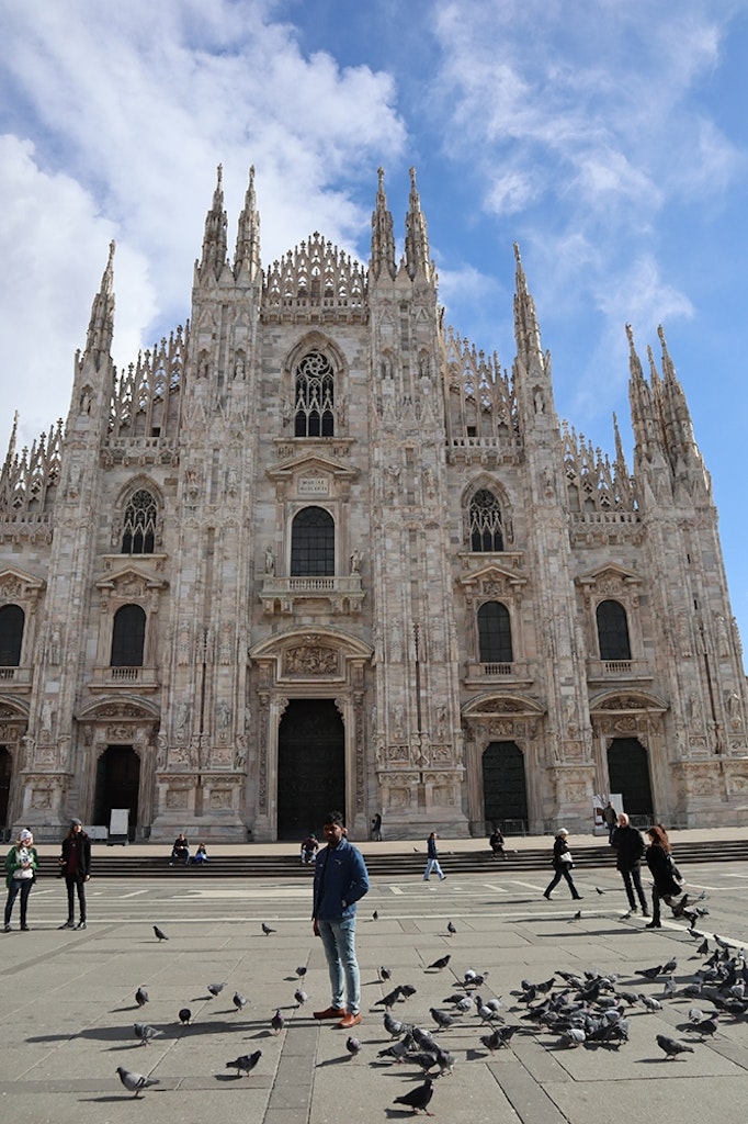 An view of the picturesque Milan Cathedral