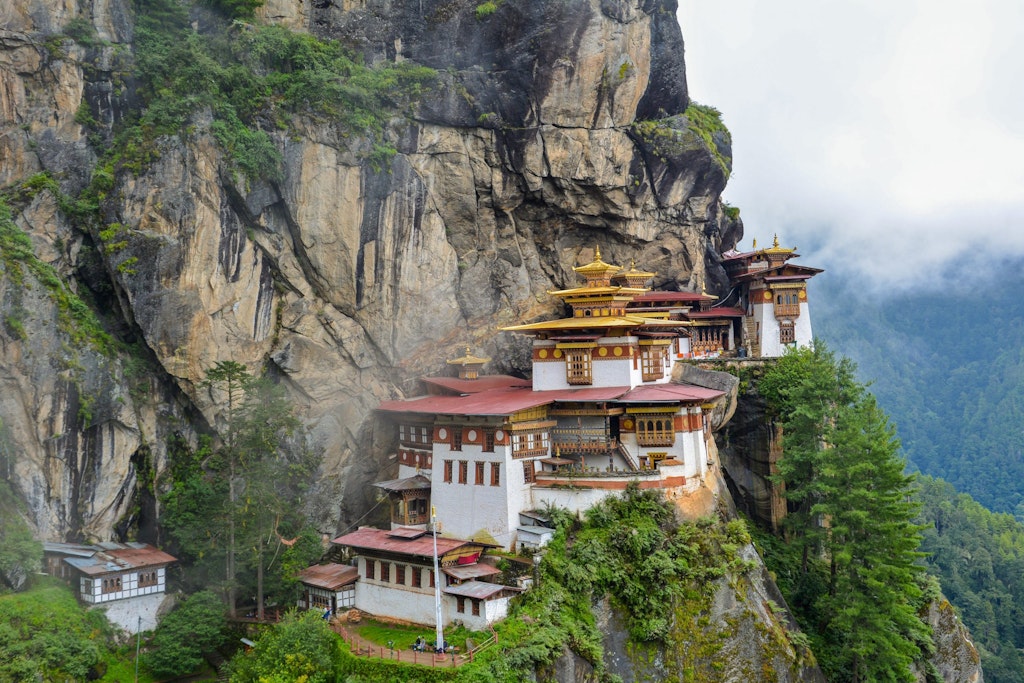 A picturesque view of Taktsang monastery for hiking in Bhutan