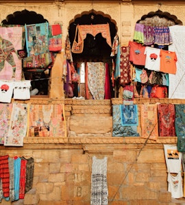 Open clothes shop in Rajasthan