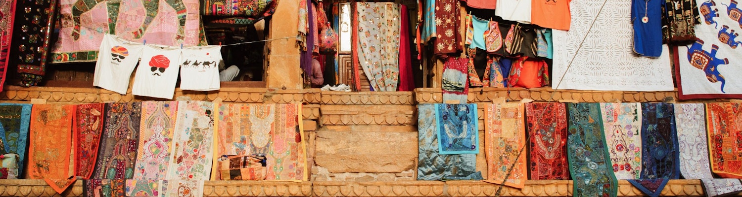 Open clothes shop in Rajasthan