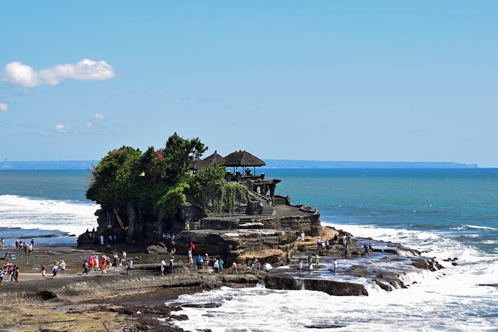 View of Tanah Lot Temple in Bali 
