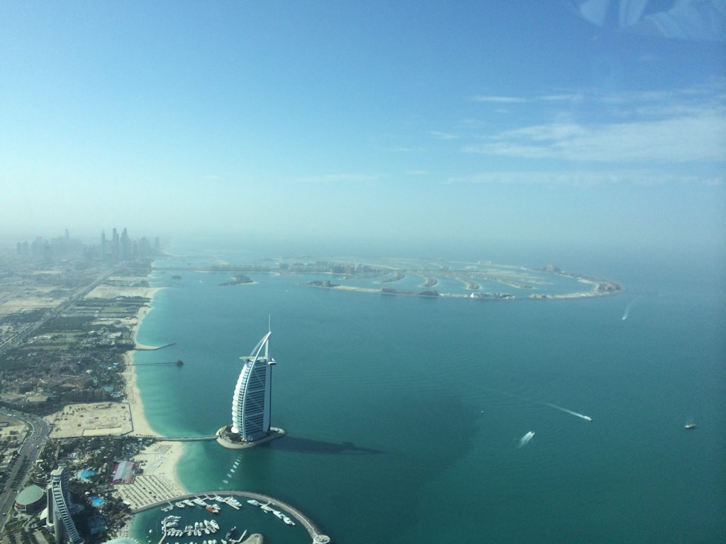 View of Burj Al Arab Jumeirah from above