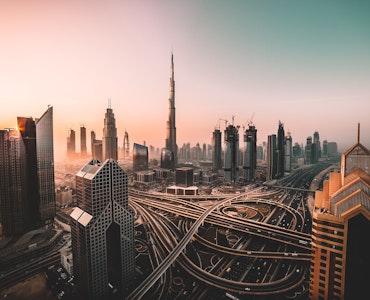 An amazing view of the Dubai city, UAE