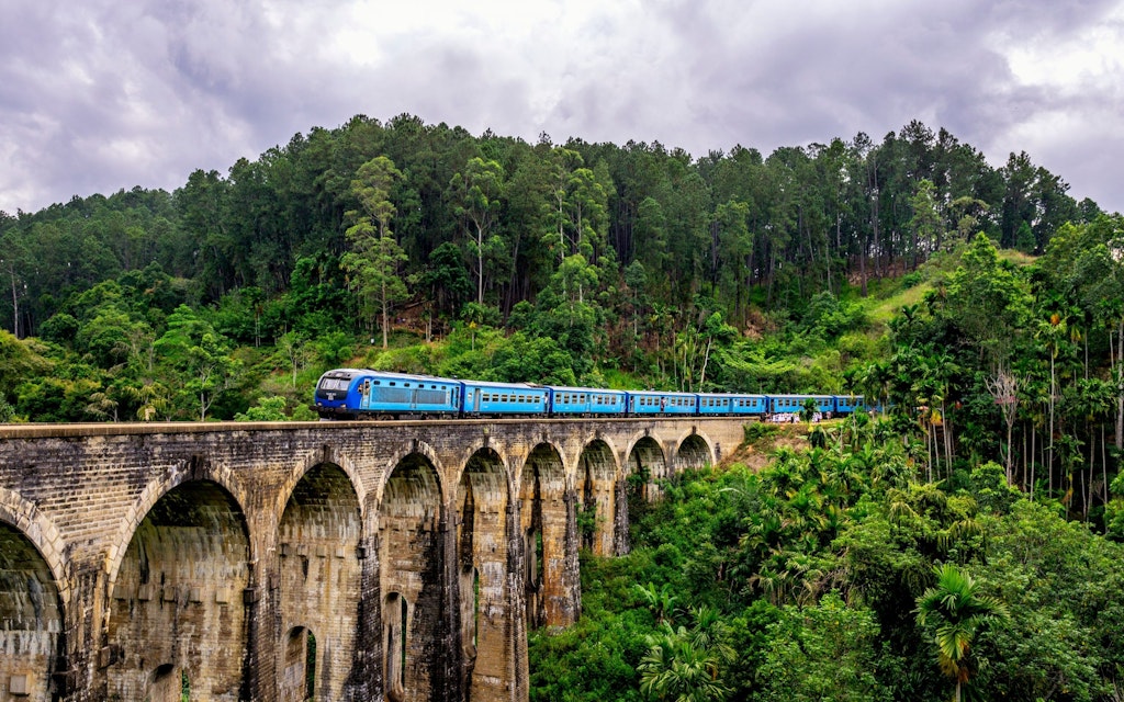 A train route on the way to Ella in Sri Lanka