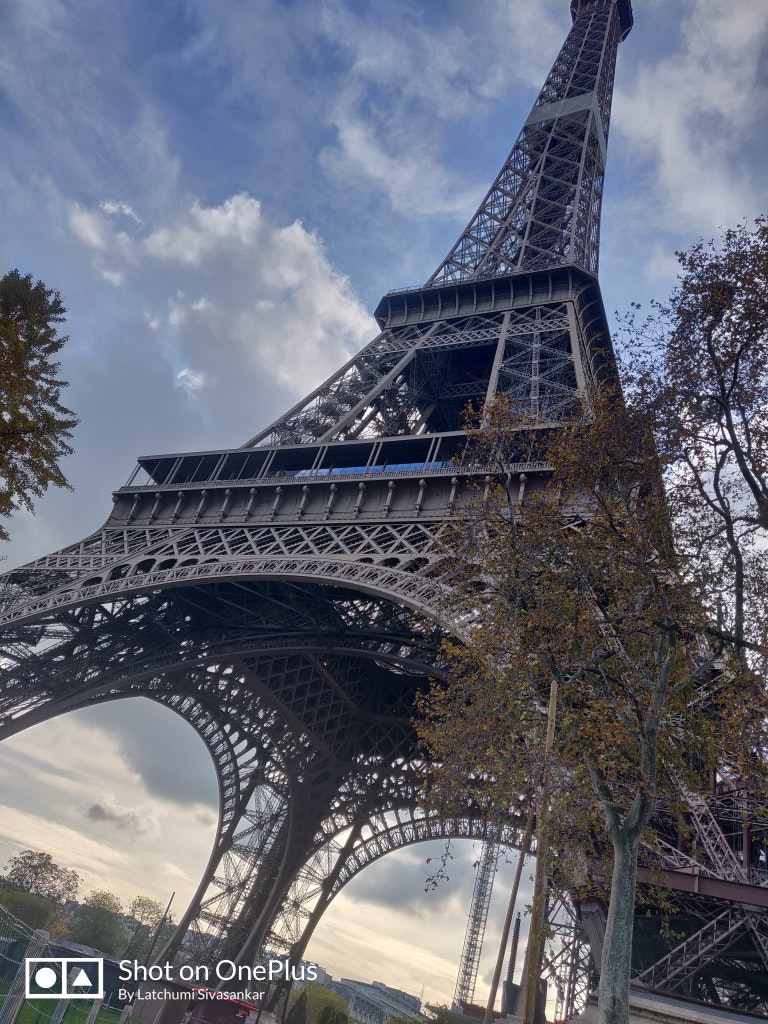 A view of the Eiffel tower in Paris