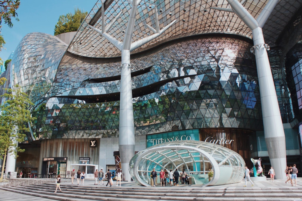A megamall for shopping at the Orchard Road in Singapore