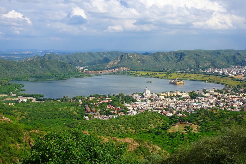 Bird view of Mansagar Lake in Rajasthan