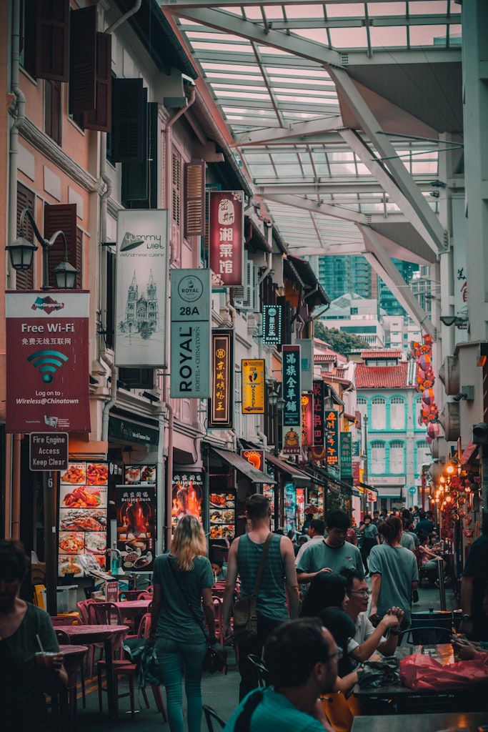 Chinatown street market in Singapore