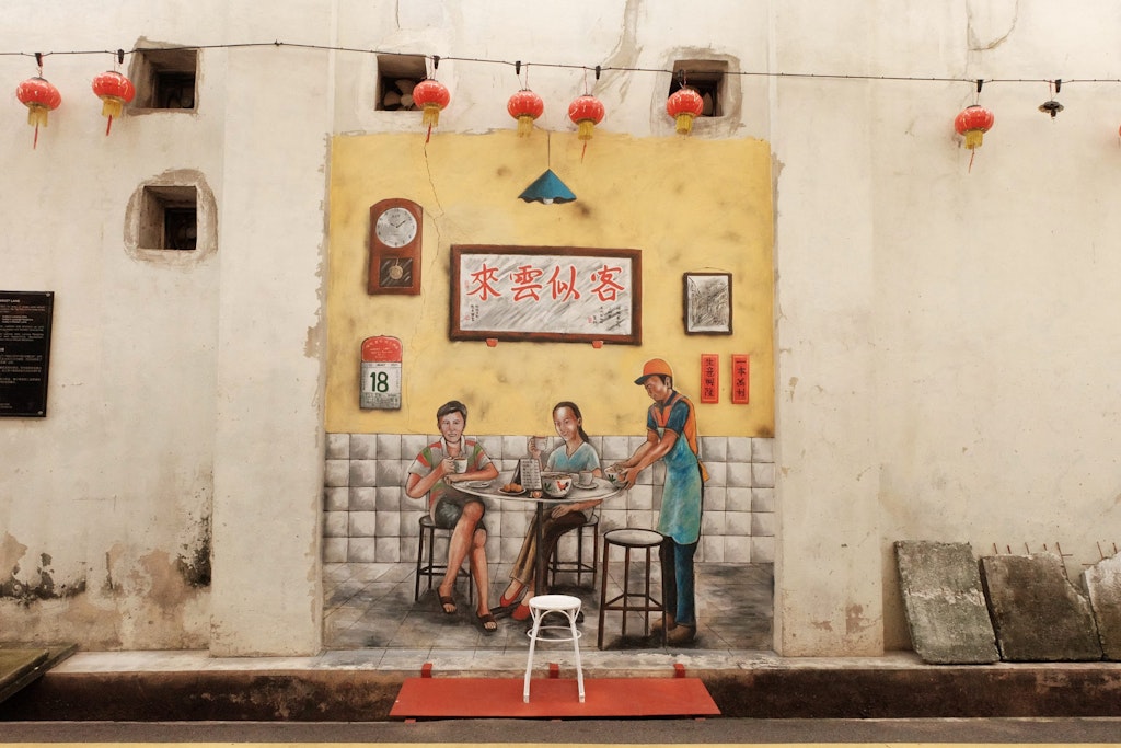 A mural in the Market lane, Ipoh , one of the best places near Singapore