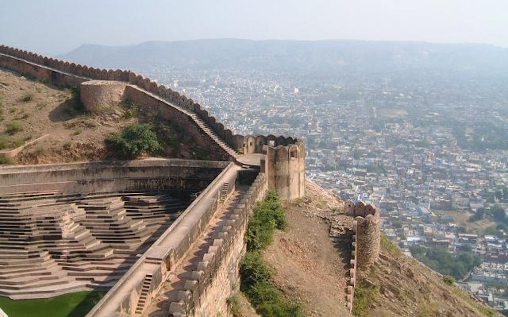 the aerial view of the Nahargarh fort