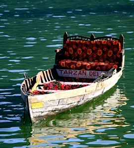 A view of boat in the Nainital lake, Nainital