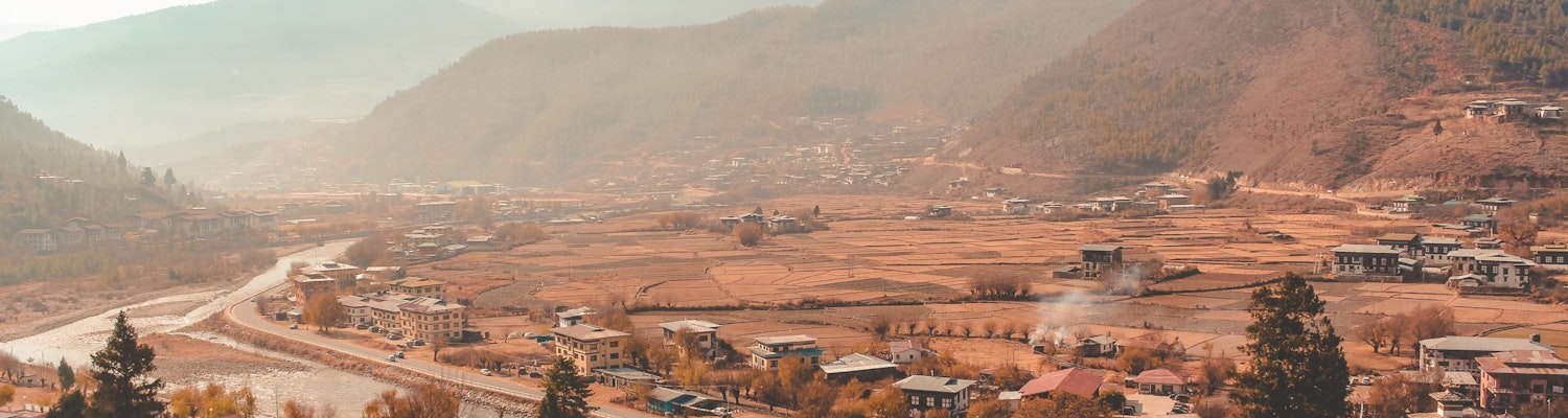 Aerial view of Bhutan