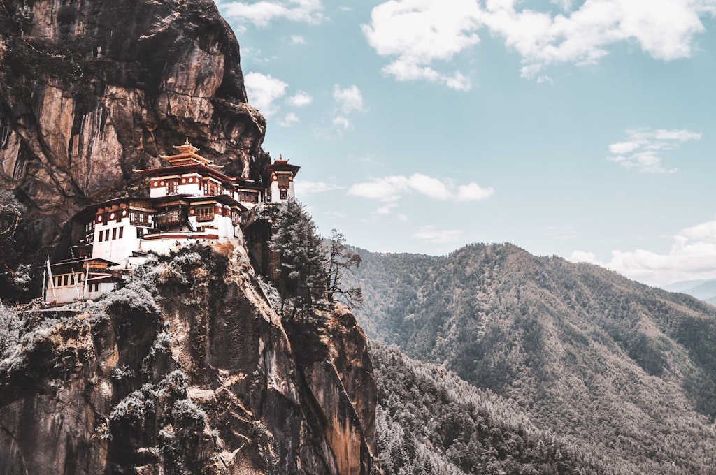 Amazing view of Paro taktsang in Bhutan