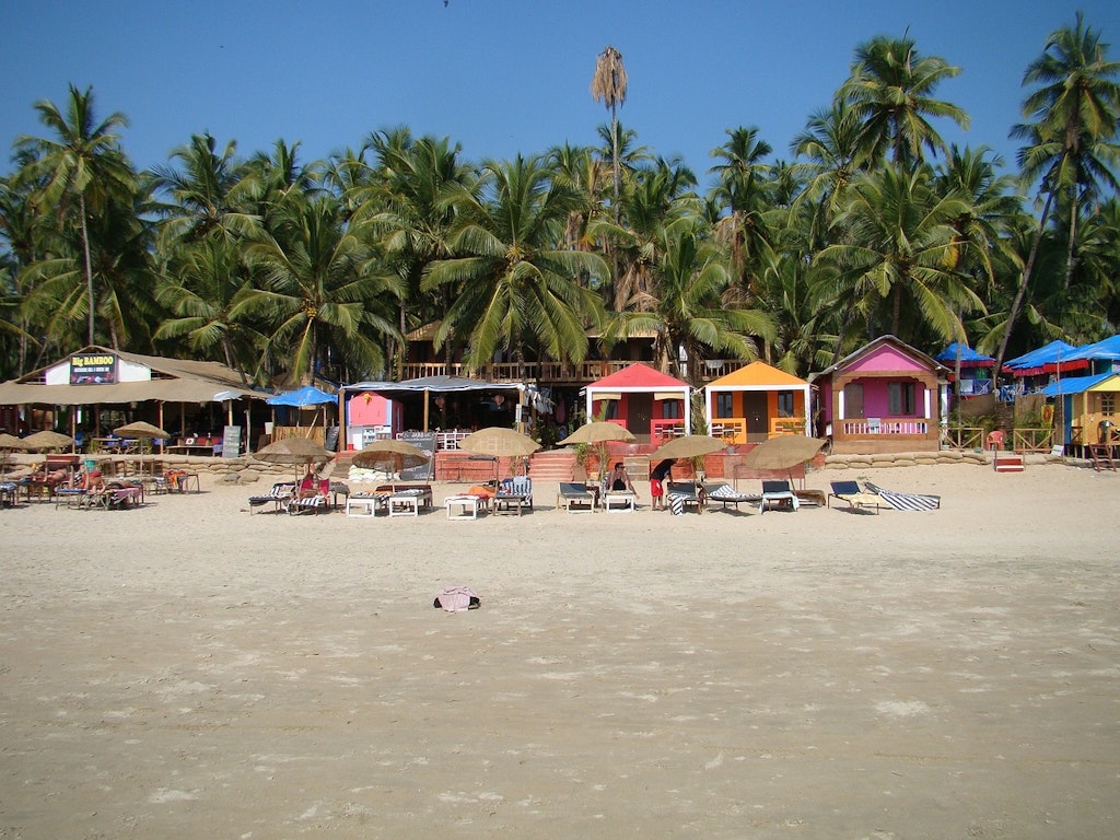 Shacks in the Goa Beach