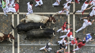 San Fermin- bull racing in Pamplona