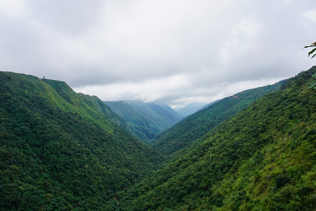 The hills in Cherrapunji, India