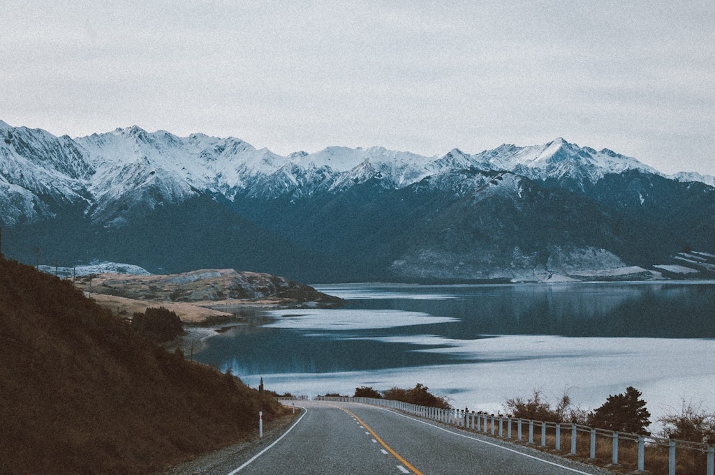 Scenic drive in New Zealand