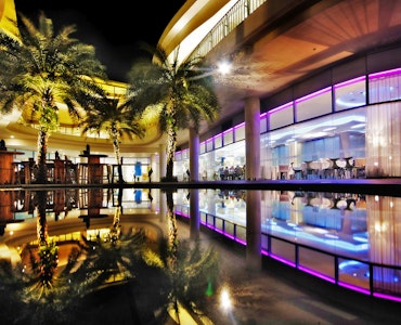 vivo city mall illuminated in the night