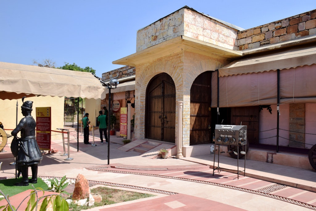 The entrance of the Jaipur wax museum.
