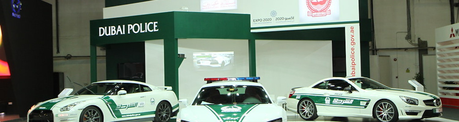 police cars in Dubai