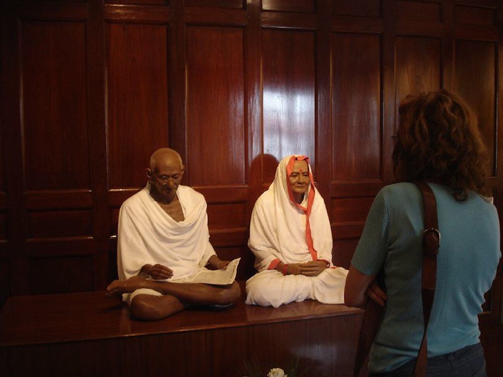The statue of Gandhi in the Wax museum, Jaipur