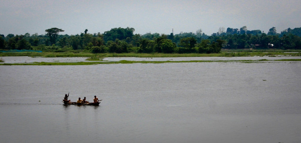A picture of a group of people boating, one of the things to do in Tripura