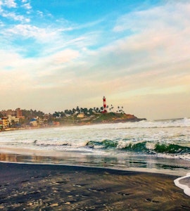 A famous beach in Kovalam