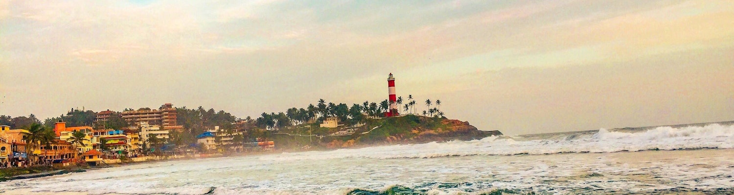 A famous beach in Kovalam